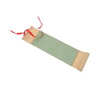 GLSTOY Mini Vintage Calligraphy Blank Hanging Scroll Paper, Multi-function Calligraphy Practicing Paper on Yellow Linen with Leaf Pattern, Traditional Chinese Art Supply for Painting