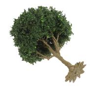 GLSTOY Miniature Landscape Tree Model with Base, Green Spring Foliage Tree Figurine for Model Train Scenery and Micro Landscape Crafting