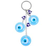 GLSTOY Multi Color Evil Eye Key Ring Bag Keyring Unique Evil Style Plastic Alloy Versatile Accessory Resistant to Fading Fashionable Key Holder for Bag Decoration 4.91x2.36x0.20in