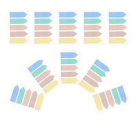 GLSTOY Paper Index Tabs Easy to Use Assorted Colour Sticky Page Markers Portable Highlight Strips Arrow Design, 10 Sets of 50pcs Each for Reading and Note Taking for Office and School