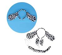 GLSTOY Pet Clothes Dog Costume Set 2pcs Suit Ears Headband Bow Ties Tail for Adults and Kids