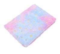 GLSTOY Plush A4 Gradient Diary Notebook for Women Small Fluffy Notepad with Star Pattern Soft Cover Journal for School Office Note Taking Random Color