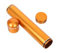 GLSTOY Portable Aluminum Alloy Cigar Tube Airtight Metal Cigar Storage Sleeve with Shockproof Design for Travel Camping and Outdoor Use Single Holder Case Gold