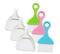 GLSTOY Professional Desktop Cleaning Brush Set 3-Piece Cleaning Brush for Dining Table Dustpan for Office