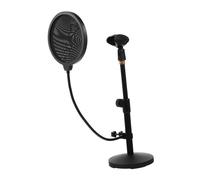 GLSTOY Professional Desktop Mic Stand Extendable Isolation Shield Wireless Microphone Bracket for Home Podcasting Live