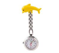 GLSTOY Professional Nurse/Doctor Watch Noctilucence Pocket Quartz Portable Hanging Yellow Dolphin Dark Glow Stabilized Clip