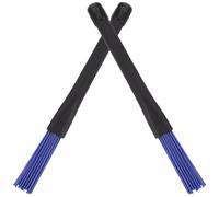 GLSTOY Professional Nylon Wire Drum Brush Retractable Jazz Percussion Sticks with Plastic Handle and Storage Bag for Beginners and Drummers