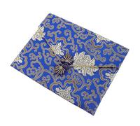GLSTOY Rectangular Fabric Bible Pouch with Zipper for Organizing Scriptures and Jewelry, Portable Vintage Brocade Book Cloth Bag Suitable for Buddhist Practitioners