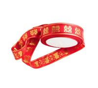 GLSTOY Red Festive Satin Ribbon 22m Roll for Wedding Supplies Quilt Binding and Craft Packaging Ribbon Decorative Bouquet