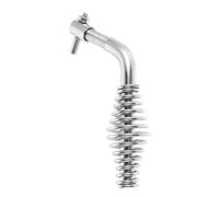 GLSTOY Replacement Fireplace Door Handle Furnace Door Handle Silver Metal Heat Resistant Easy Installation Classic Design for Coal Furnace and Boilers in Kitchen and Living Area