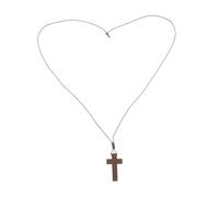 GLSTOY Retro Wooden Cross Pendant Necklace for Men and Women Adjustable Cord Jewelry Fit for Various Outfits Symbolizes Personal Beliefs and Style