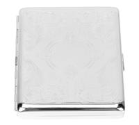 GLSTOY Reusable Stainless Steel Cigarette Box Holder with Automatic Opening Feature, Silver Slim Cigarette Carrying Case for Smokers, Sturdy and Portable Storage Solution