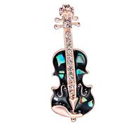 GLSTOY Rhinestone Guitar Brooch Pin for Women Music Instrument Lapel Pin Enamel Decoration and Eye Catching Accessory for Parties and Daily Wear