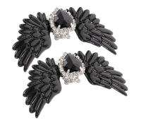 GLSTOY Rhinestone Shoe Buckles Decorative Clips with Heart and Angel Wing Design Lightweight Shoe Accessories for Women Stylish Embellishments