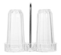 GLSTOY Salt and Pepper Shakers Sturdy Spice Storage Bottle Acrylic with Holder Easy to Hold and Organizing Seasoning for Kitchen Counter for Household Use