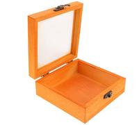GLSTOY Shadow Box Frame with Large Capacity Retro Style Wooden Storage Box Vintage Brown Decorative Wooden Sundries Case for Jewellery Displaying and Collecting Souvenirs