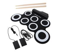 GLSTOY Silicone Drum Set Portable Electronic Roll-up Drum Kit with USB Charging Black Professional Demonstration Songs for Beginners and Boys and Girls and Friends Gathering
