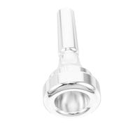GLSTOY Silver Plated Brass Cornet Mouthpiece Short No 4b Labor-saving Metal Replacement Part for Beginner Cornet Players and Practice Use