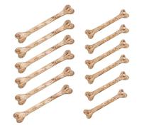 GLSTOY Simulated Bone for Halloween Decor, 20pcs Plastic Fake Bones with Holes for Threading, 3.93 Inch, Diy Haunted House Decorations and Party Favors