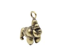 GLSTOY Solid 3d Copper Gorilla Pendant Charm for Jewelry Making, DIY Key Ring Hanging Accessory, Golden Color Suitable for Necklace and Keychain Crafting in Arts Crafts