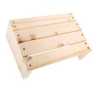 GLSTOY Solid Wood Under Desk Footrest, Tilted Wooden Footstool with 30° Angle, Office Leg Supporter for Comfortable Sitting and Foot Relief