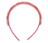 GLSTOY Sparkling Diamond Headband for Women Fashion Rhinestone Headband Wide Boho Pink for Women