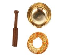 GLSTOY Tibetan Style Meditation Bowl Set for Yoga and Spiritual Practice - Lightweight Therapeutic Singing Bowl Striker and Cushion, for Traveling and Spiritual