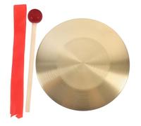 GLSTOY Traditional Chinese Gong Cymbals Portable Instrument Hand Gong Mallets Safe for Boys and Girls