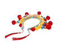 GLSTOY Traditional Plush Theatrical Headband Twistable Design and Elegant Pompom for Stage Shows and Peking Opera Performances, Versatile DIY Hair Accessory