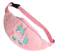 GLSTOY Unicorn Plush Waist Bag for Kids Cute Cartoon Chest Pack Adjustable Fanny Pack for Girls for Preschool Travel and Outdoor Activities