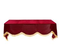 GLSTOY Upright Piano Cover Dust Protector in Wine Red Velvet, Half Draped Decorative Top Cover for Upright and Digital Pianos, Keyboard Accessory for Musical Instruments