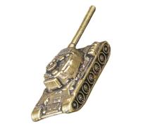 GLSTOY Vintage Brass Army Tank Ornament for Office Men Decorations, Compact Solid Bronze Desktop Sculpture with Stylish Antique Copper Finish, for Men’s Bedroom Arrangements
