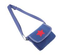 GLSTOY Vintage Crossbody Bag Adjustable Star Pattern Canvas Messenger Bag for School Travel Daily Use Boys Stylish Shoulder Purse with Spacious Interior