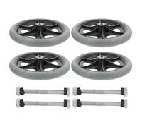 GLSTOY Wheelchair Front Replacement Wheels 8 Inch Grey PU 4Pcs Universal Wheelchair Accessories Sturdy Mobility Scooter Front Casters for Daily Use