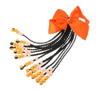 GLSTOY Wig Ponytail Lace Extensions Color Bows Ponytail Glitter Dark Brown Hair Extensions Braiding Topper Colorful Curly Hair Accessories Blue Braids Bow Uv Crochet Beads Chemical Fiber