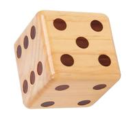 GLSTOY Wooden Dice Large Cube Sturdy Solid Wood Game Accessory for Classroom or Family Fun, Educational Carved Faces, Boys and -Friendly Size for Interactive Play