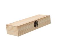 GLSTOY Wooden Painting Stencil Stationery Storage Box Large Capacity Pencil Case for Boys and Girls Students Office