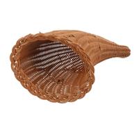 GLSTOY Woven Cornucopia Basket Shape Multi-use Storage for Fruits Candies and Household Items