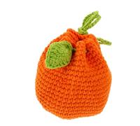 GLSTOY Woven Orange Coin Purse Small Women Wallet Drawstring Closure for Travel Outdoor
