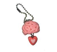 GLSZNQO Creative Simulation Brain Love Keychain Bag Decoration Punk Halloween Keychain For Women Men Keyring Gothic