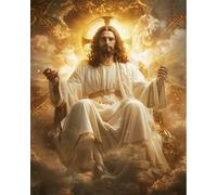 GLTEYACO Pre-Printed Cross Stitch Kits Religious Figure Jesus 11CT Stamped Embroidery Kit for Adults Beginners DIY Embroidery Pattern Art Craft Decor 40x50 cm