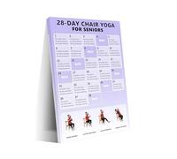 GLTLGBPR 28 Day Chair Yoga Poster for Seniors Wall Chart Chair Yoga Chart Wall Art Poster Canvas Print Office Bedroom Living Room Aesthetic Decor Poster 08x12inch(20x30cm) Frame-style
