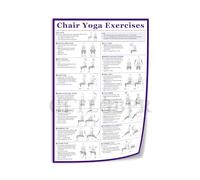 GLTLGBPR Chair Yoga Guide Poster - Chair Exercise Chart for Seniors Wall Art Canvas Print for Office, Bedroom, Living Room Aesthetic Decor 16x24inch(40x60cm) Unframe-style
