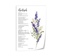 GLTLGBPR Poem on Death by Merrit Malloy - Epitaph Poem Art Canvas Printing Office Bedroom Aesthetic Wall Poster 12x18inch(30x45cm) Unframe-style-1