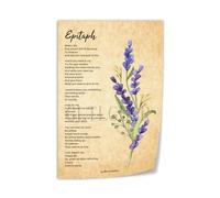 GLTLGBPR Poem on Death Epitaph by Merrit Malloy (2) Wall Art Canvas Poster - Office Bedroom Aesthetic 08x12inch(20x30cm) Unframed