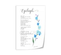 GLTLGBPR Poem on Death Poster by Merrit Malloy - Epitaph Poem Art - Canvas Printing - Unframed - 12x18inch (30x45cm) - Wall Art for Office, Bedroom, Aesthetic Poster