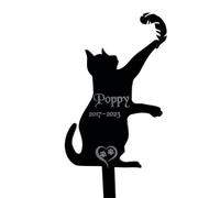 GLUCE Personalised, Pet Memorial Plaques, Gift, Cat, Dog, Rabbit, Garden Sign, Grave Marker, Feather