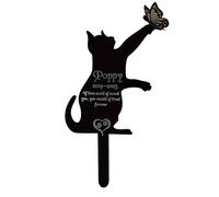 GLUCE Personalised, Pet Memorial Plaques, Memorial plaque for graves, Cat, Dog, Rabbit, Garden Sign, Marker Spike, Feather