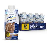 Glucerna Protein Smart Nutritional Shake, Diabetic Protein Drink, Blood Sugar Management, 30g Protein, 150 Calories, Chocolate, 11-fl-oz Carton, 12 Count