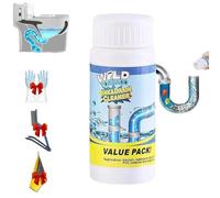 Gluckaro Drain Cleaner, Gluckaro Cleaner, Value Pack Drain Cleaner, Highly Effective Pipe Cleaner with Active Foam, Powerful Flush, Drain Cleaner for Toilet, Kitchen, Bathroom and Shower (1 Piece)